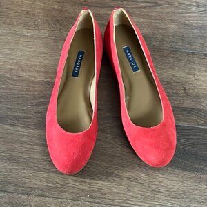 Margaux Red Suede Demi Ballet Flat Size 39 / US 8.5